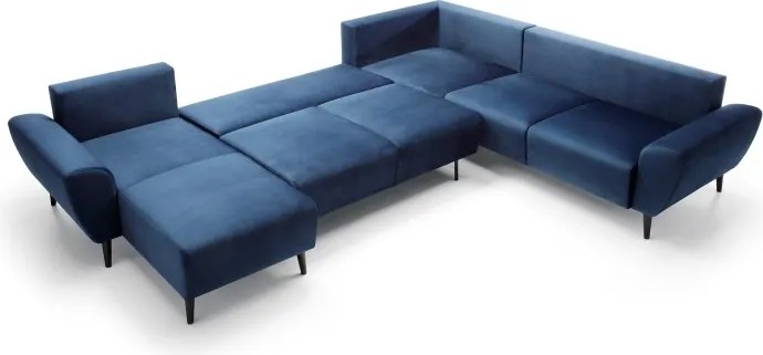 Narożnik BOSCO XL zestaw z elektryczną funkcją regulacji tkanina Monolith 77 Niebieski WERSAL