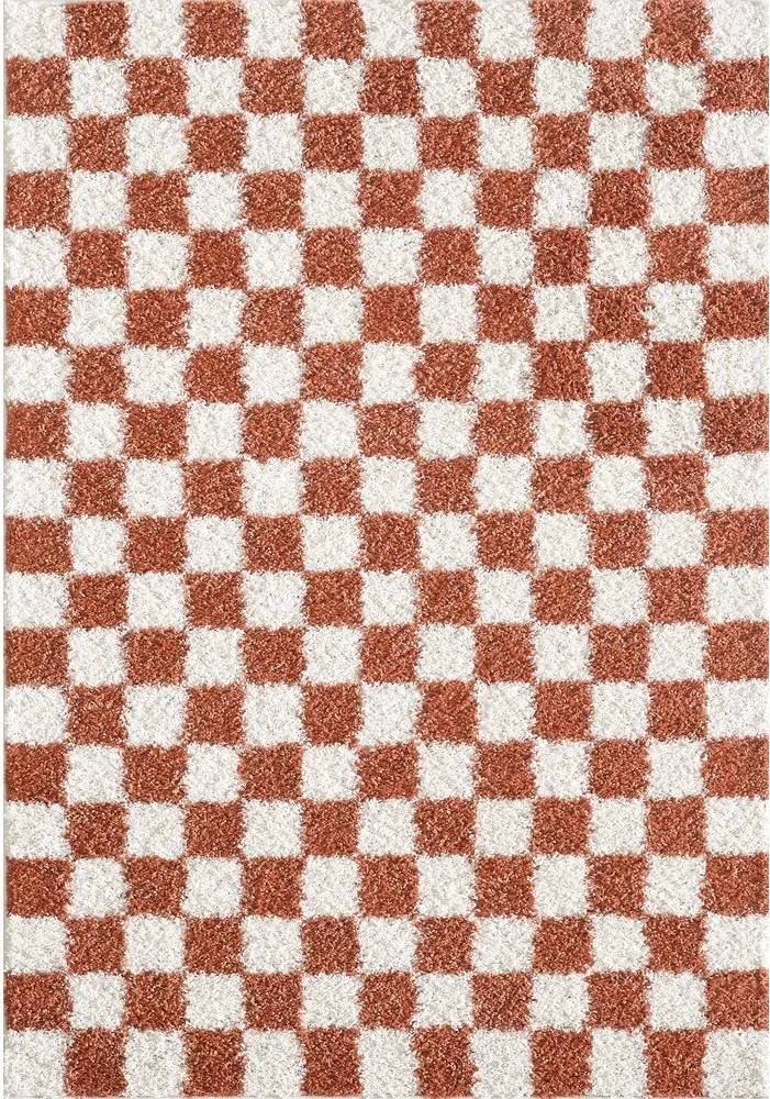 Kremowy/w kolorze terakoty dywan 120x170 cm Grida – ESTE