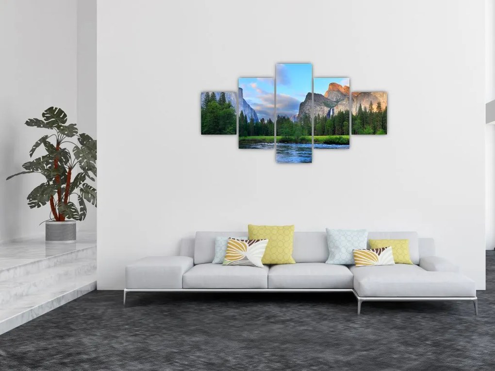 Obraz dzikiego górskiego krajobrazu (125x70 cm)