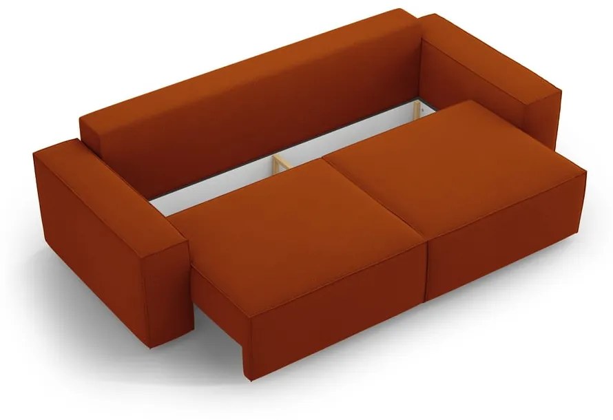 Ceglasta rozkładana sofa 247 cm Jodie – Micadoni Home