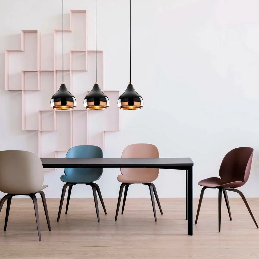 Lampa wisząca Horizont Yildo - 6877,czarna-miedziana