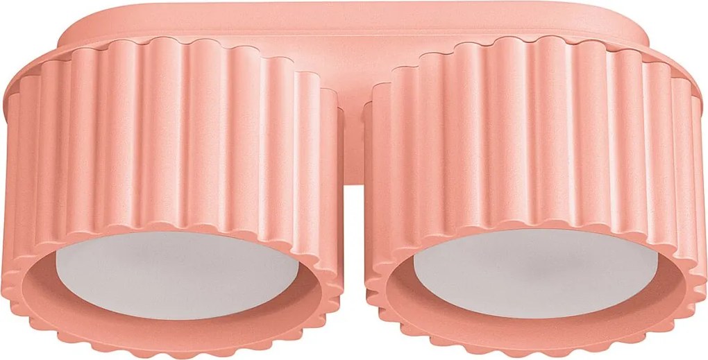 Lampa Sufitowa Minimalistyczny Aura, Aluminium - 2 Źródło - L.21 X H.12 Cm - Brzoskiwniony