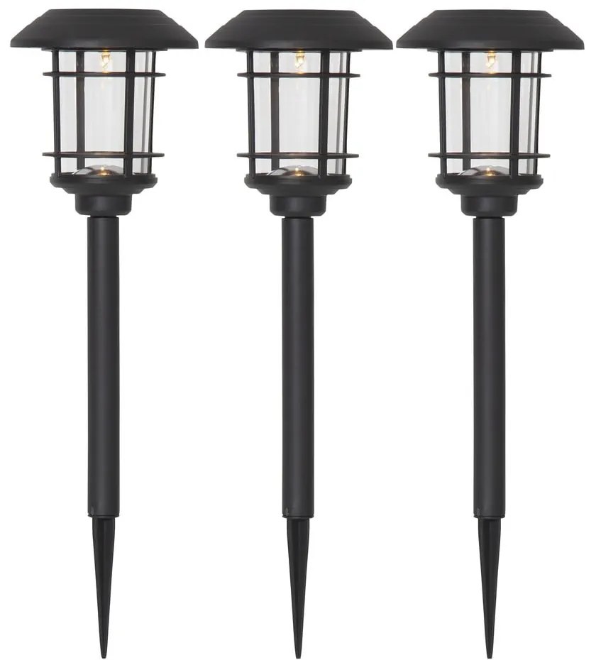 Zestaw 3 ogrodowych lamp solarnych LED Star Trading Fride, wys. 34 cm
