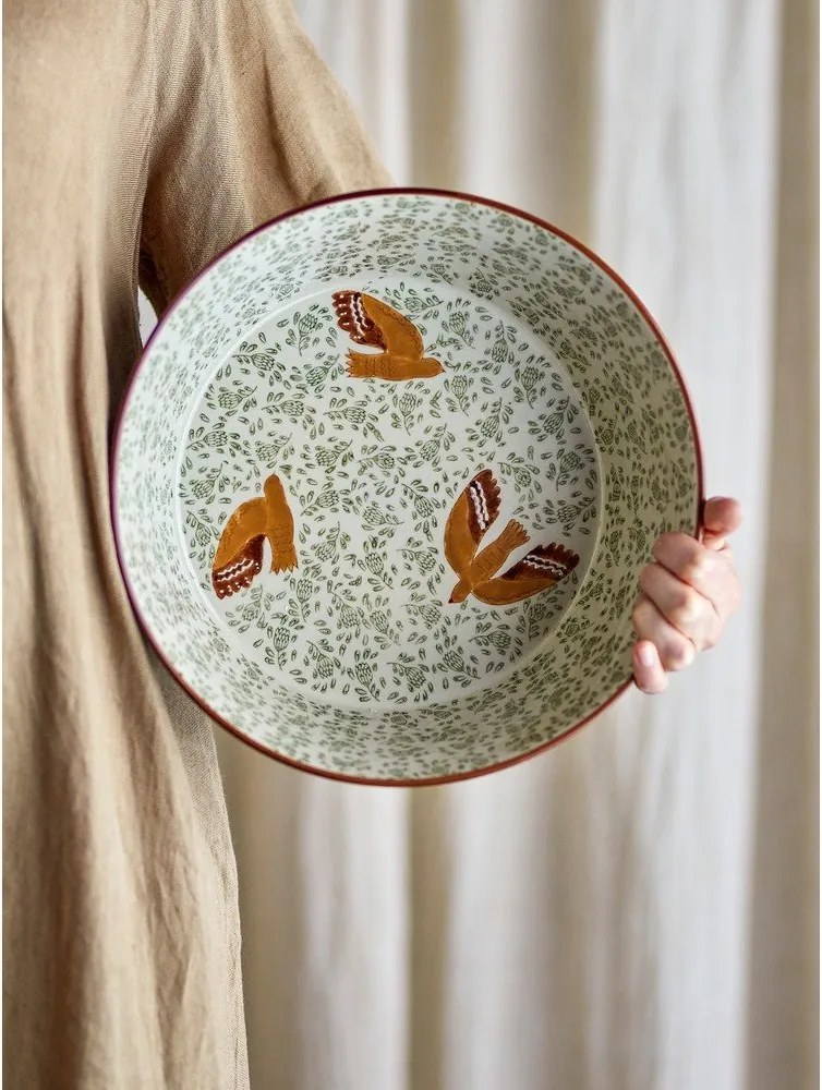 Zielona ceramiczna misa ø 28 cm Hezha – Bloomingville