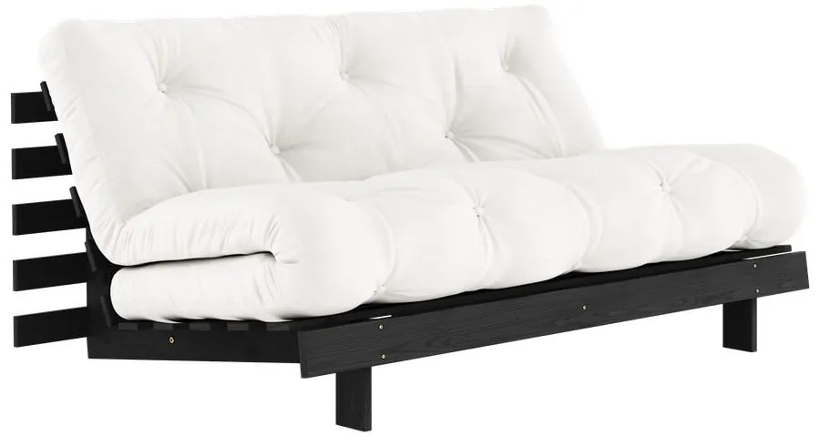 Kremowa rozkładana sofa 160 cm Roots Black Night – Karup Design