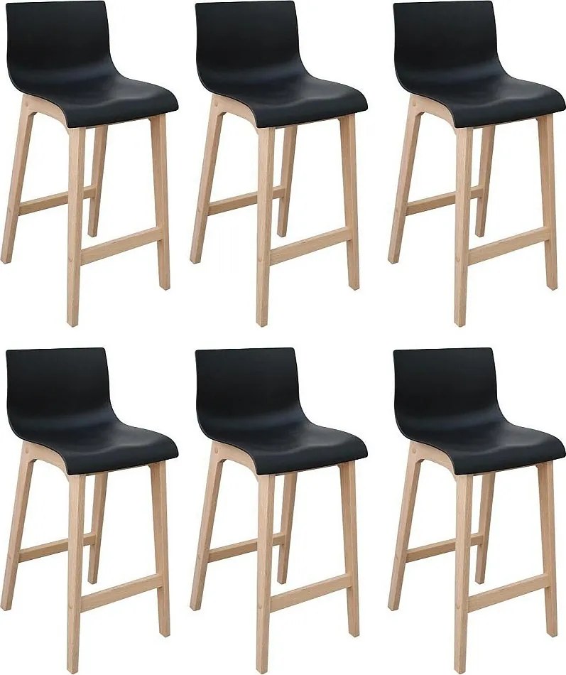 Komplet 65cm dębowych krzeseł barowych TANNA