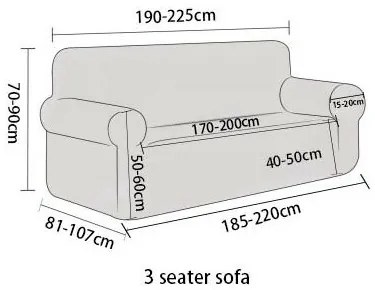 4Home Pokrowiec elastyczny na kanapę Slate, 190 - 230 cm, 190 - 230 cm