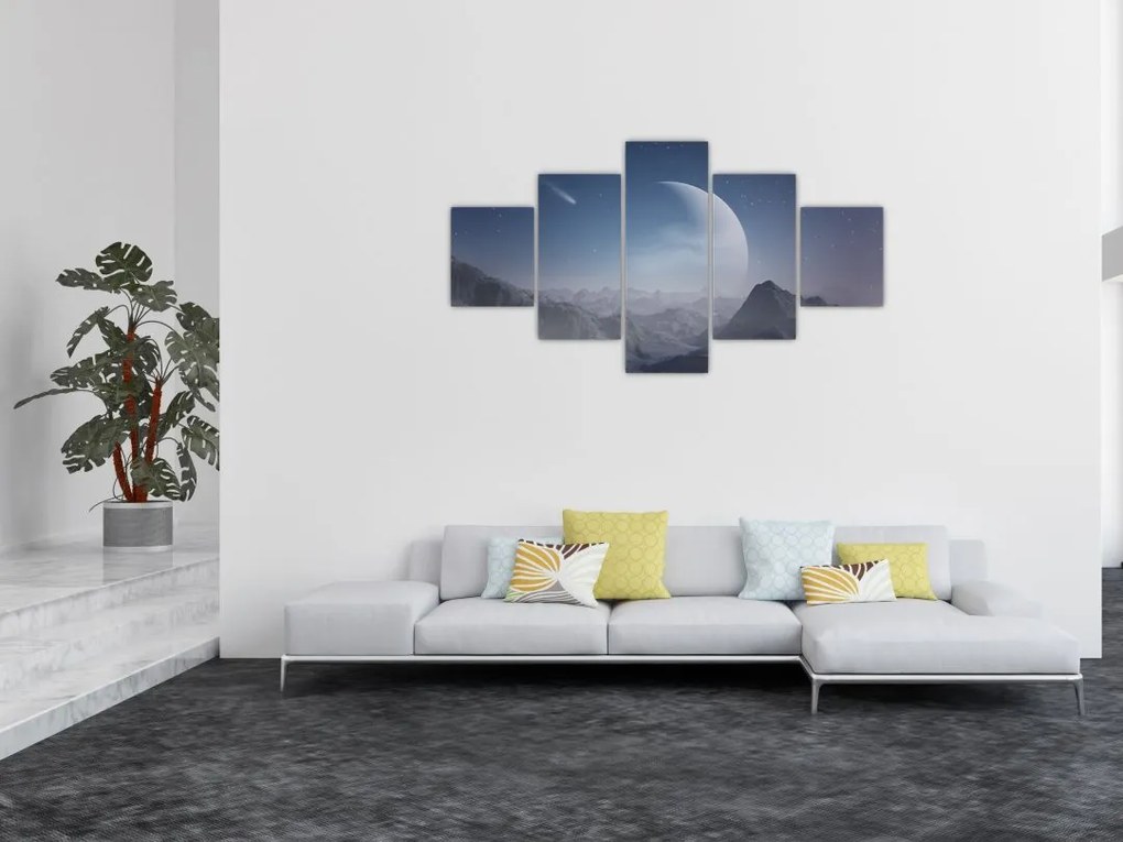 Obraz - Niebo nad skałami (125x70 cm)