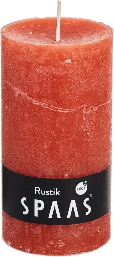 Świeca rustykalna SPAAS RUSTIK 13 cm pomarańczowa