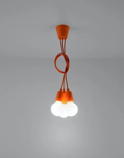 Pomarańczowa loftowa lampa wisząca - EX542 B4-D26