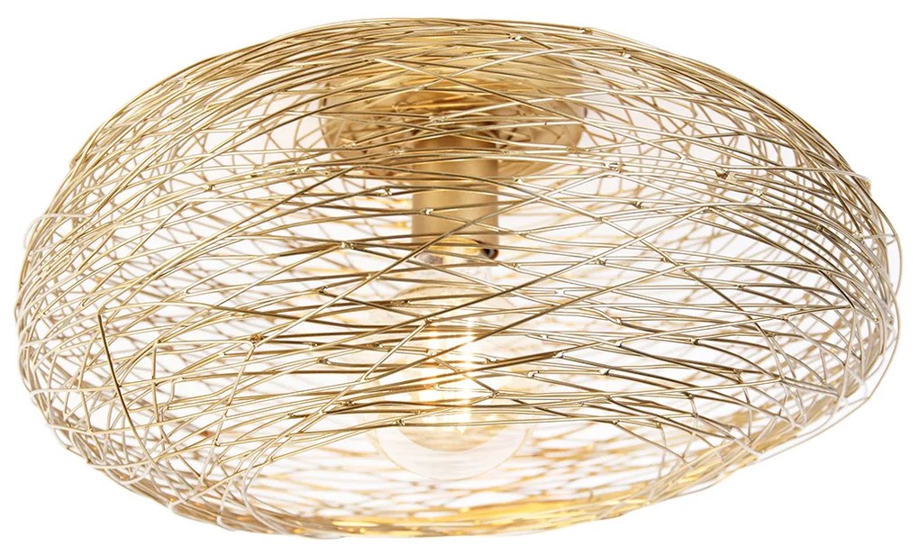 Inteligentna lampa sufitowa złota owalna z WiFi G95 - Sarella