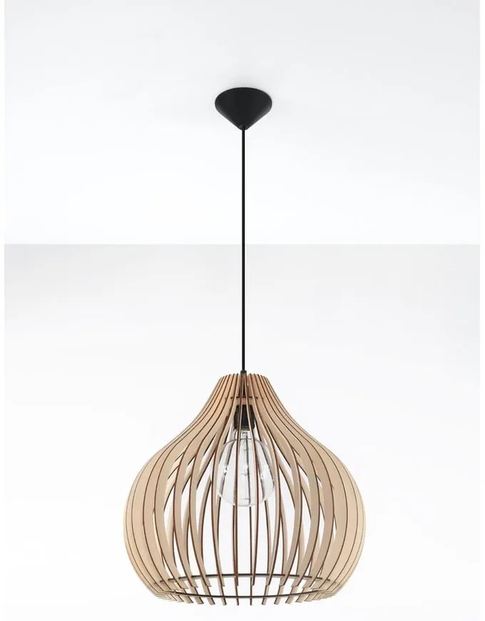 Beżowa lampa wisząca Sollux Pantilla