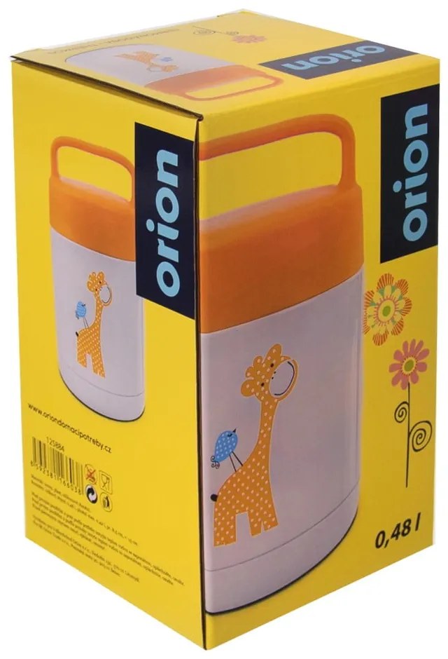 Biało-pomarańczowy termos dla dzieci 480 ml Žirafa – Orion