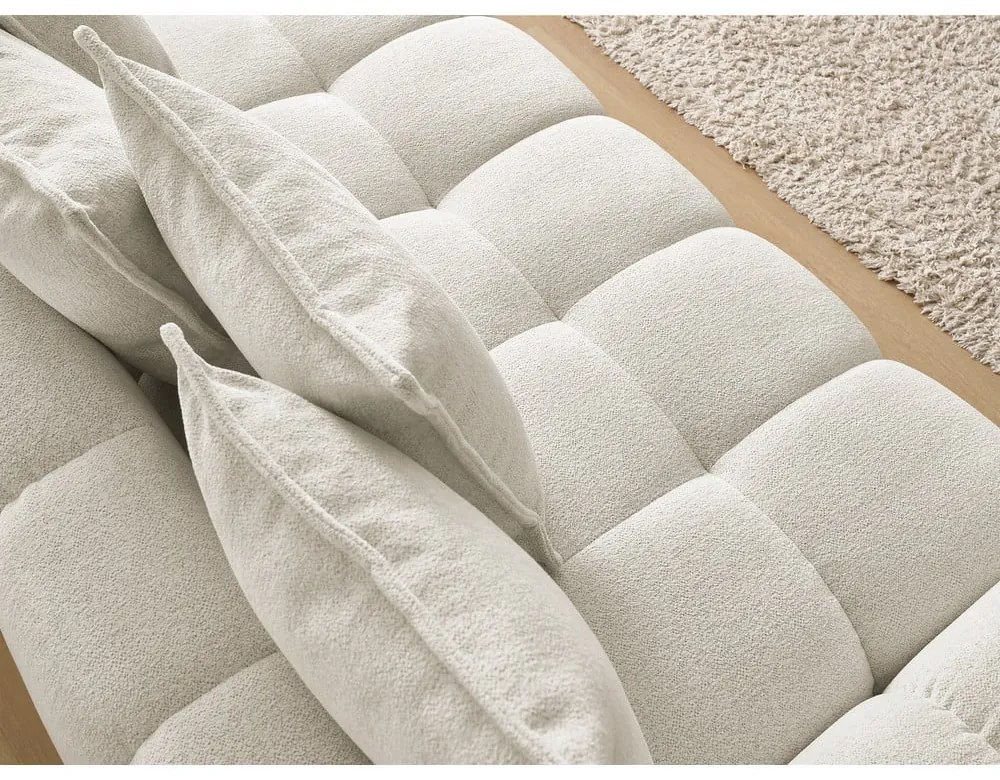 Biała sofa z tkaniny szenilowej 278 cm Everest – Bobochic Paris