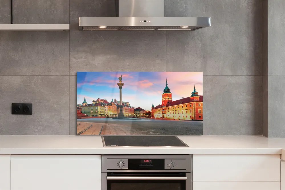 Panel Szklany Świt nad Warszawskim Starym Miastem