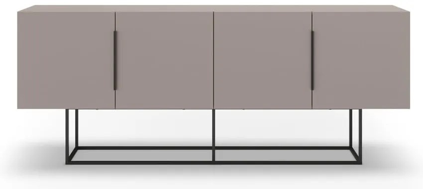 Szarobeżowa niska komoda 200x80 cm Titan – Marckeric