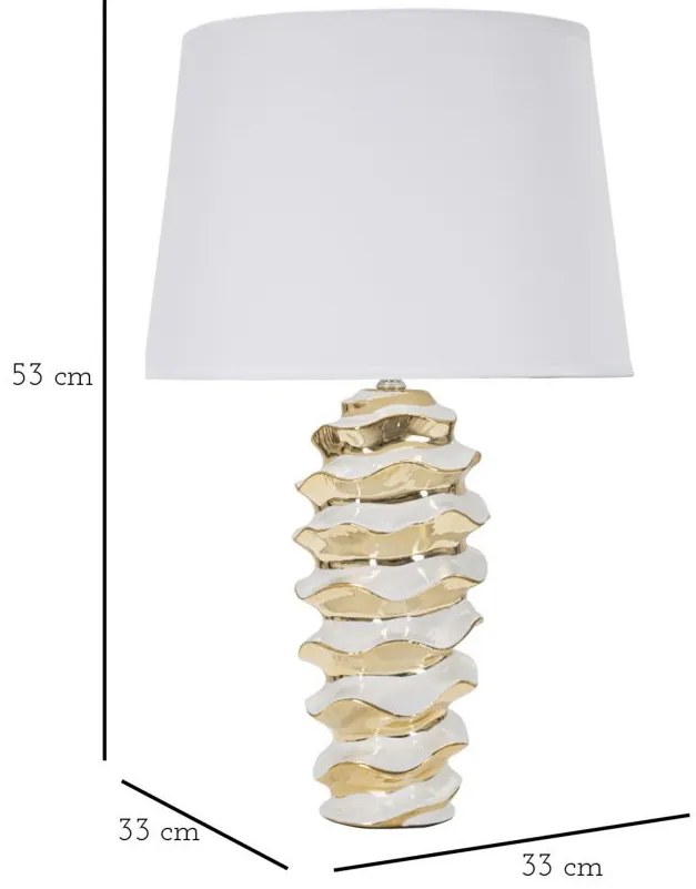 Lampa stołowa, ceramiczna, 33 x 53 cm