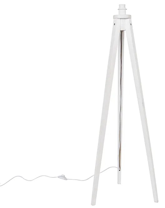 Rustykalna lampa podłogowa na trójnogu biała - Tripod Classic Rustykalny / Vintage Oswietlenie wewnetrzne