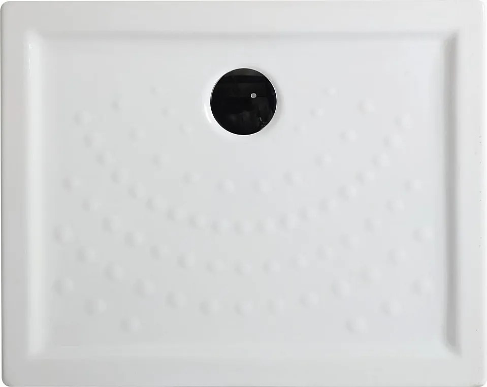 Brodzik prostokątny "Matera" z ceramiki antypoślizgowej z podniesionymi krawędziami cm 70x100h