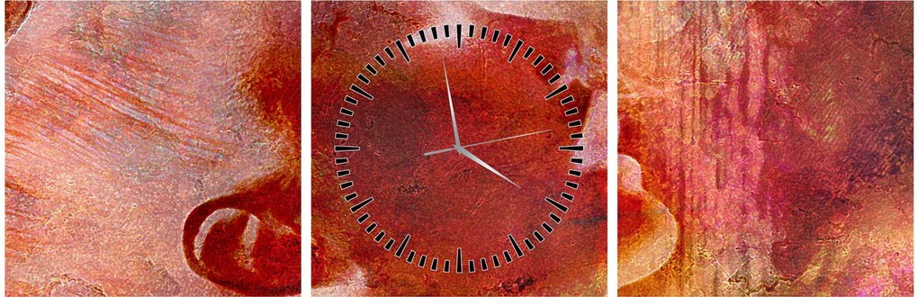 Obraz - Profil twarzy kobiety (z zegarem) (90x30 cm)