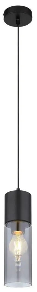 Globo 21000HB - Lampa wisząca ANNIKA 1xE27/25W/230V pr. 10,5 cm czarna