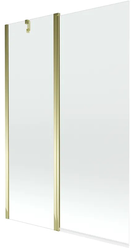 Mexen Flip parawan nawannowy 2-skrzydłowy 120 x 150 cm, transparent, złoty - 894-120-101-50-00