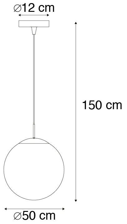 Skandynawska lampa wisząca chrom z przezroczystym szkłem - Ball 50 Nowoczesny Oswietlenie wewnetrzne