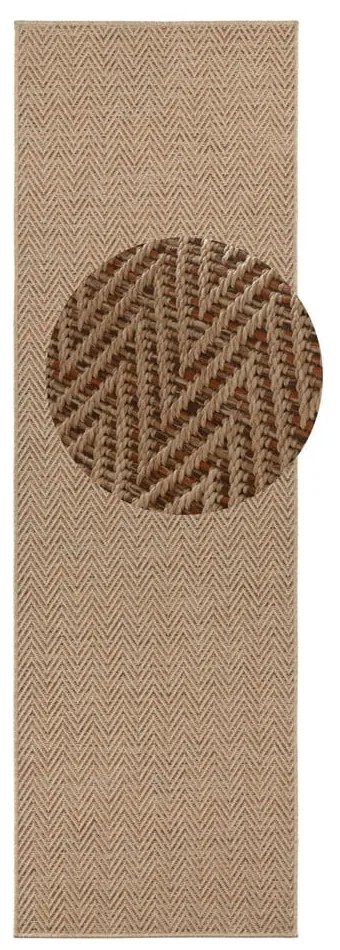 Brązowy chodnik BT Carpet Nature 500, 80x250 cm