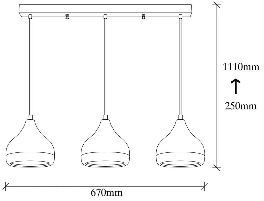 Lampa wisząca Horizont Yildo - 6877, czarny-miedziany