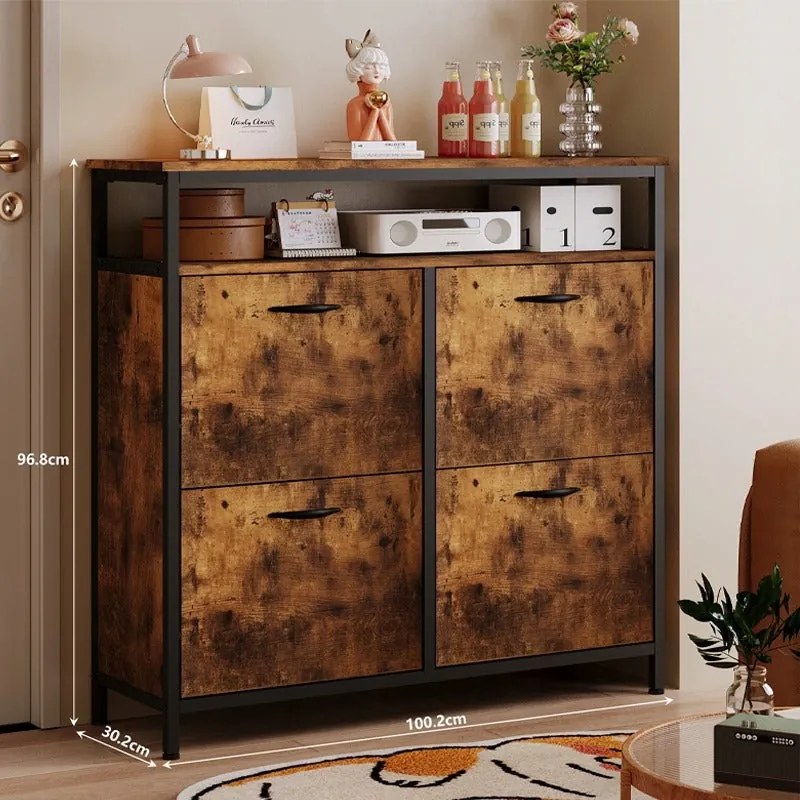 Szafka na buty rustykalny brąz