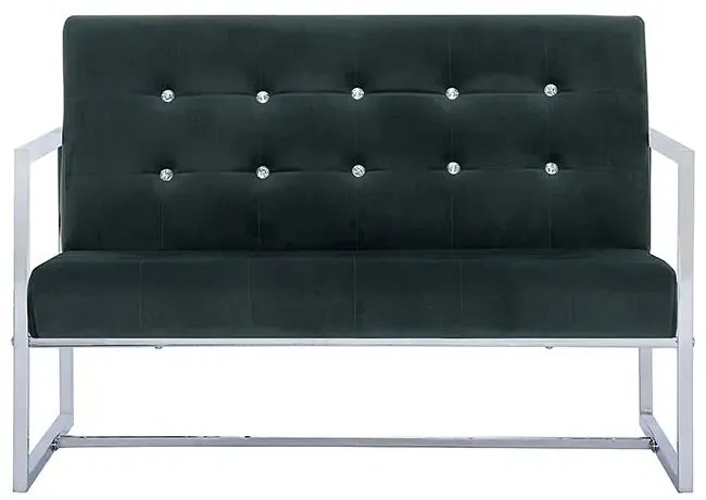 Zgrabna 2-osobowa sofa Aparro - ciemnozielona