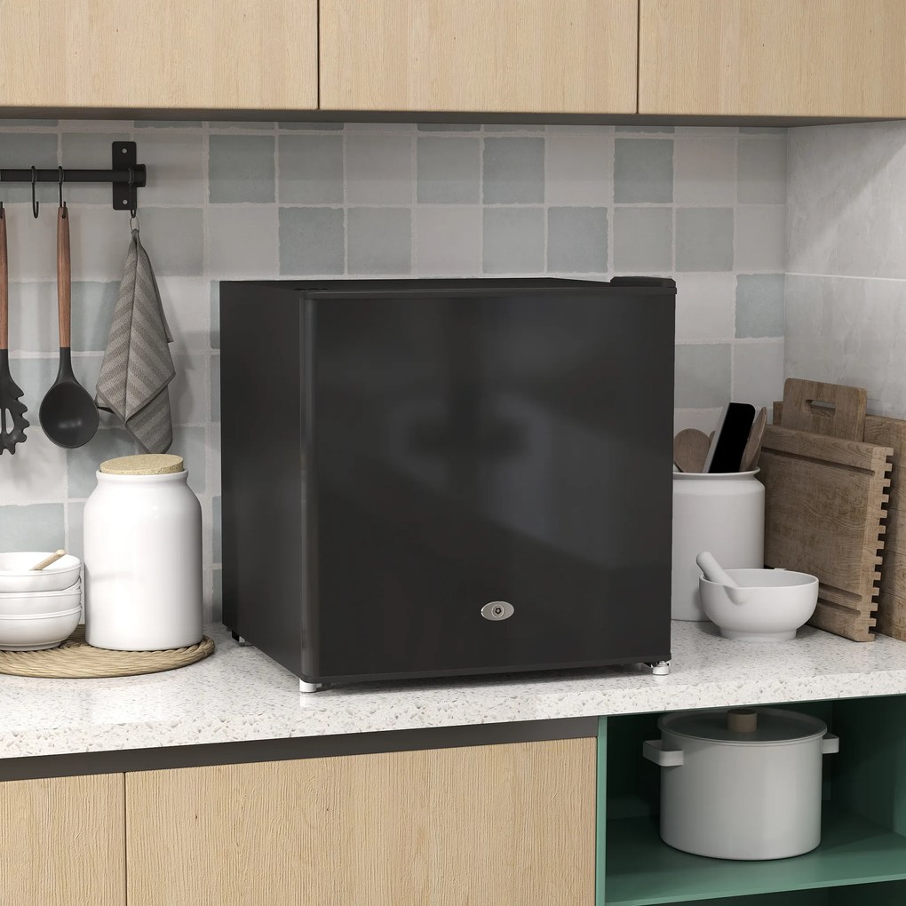 HOMCOM Mini Zamrażarka 35 L, elektryczna, wolnostojąca, 45 W, mini skrzynia mroźnicza, 47 x 44,2 x 48,8 cm, Czarna
