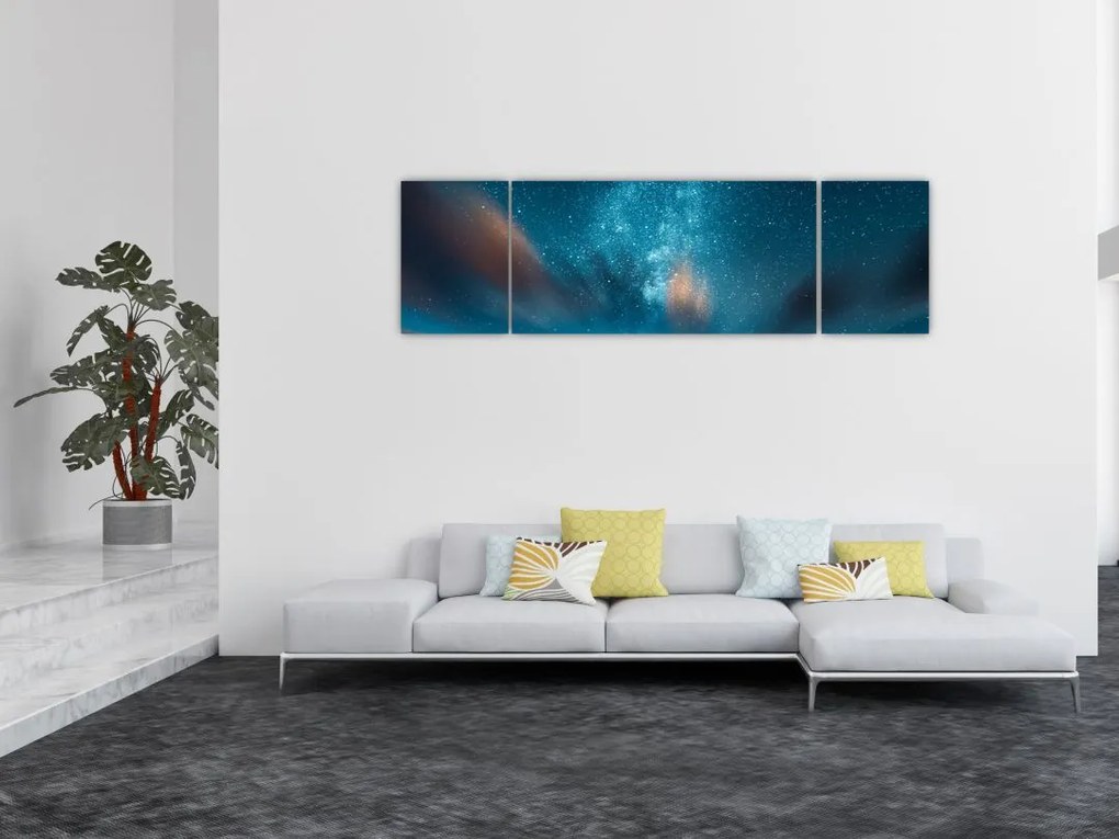 Obraz niebieskiej drogi mlecznej (170x50 cm)