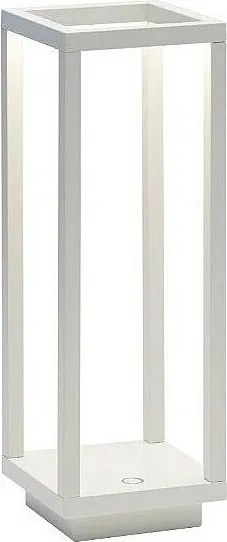 Latarnia domowa LED zasilana bateryjnie 2,2 W, biała, IP54, szafranowa