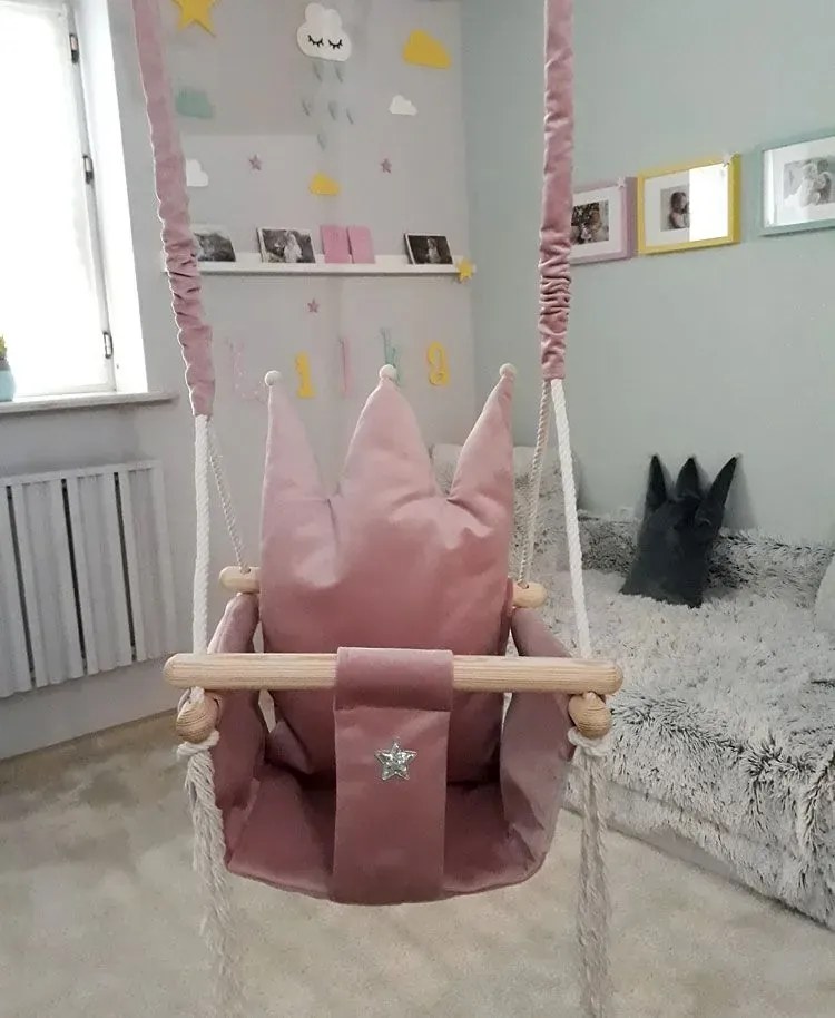 Różowa huśtawka dla dziewczynki N8-G14