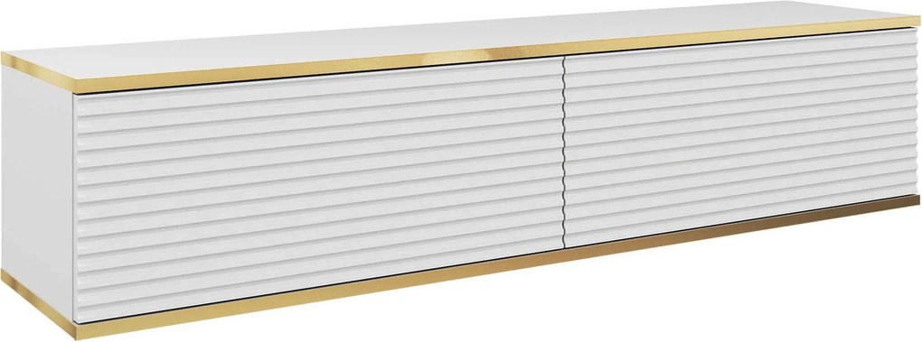 Szafka RTV wisząca VENEZIA 135 cm do Salonu pod Telewizor - Biały