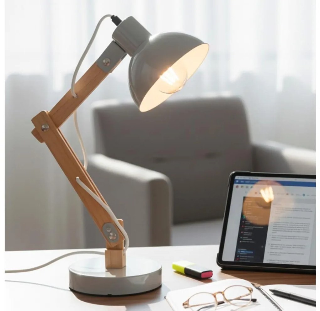 Brilagi - Lampa stołowa FOCUS 1xE27/40W/230V szara