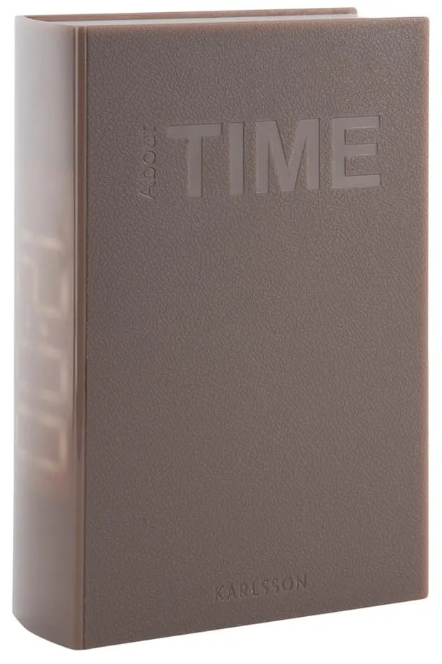 Szarobrązowy budzik LED Karlsson Book