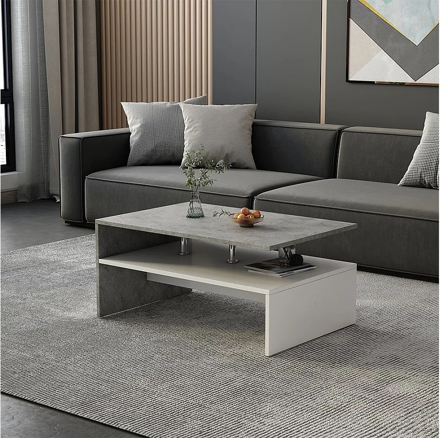 Stolik kawowy beton 90x60x42 mike