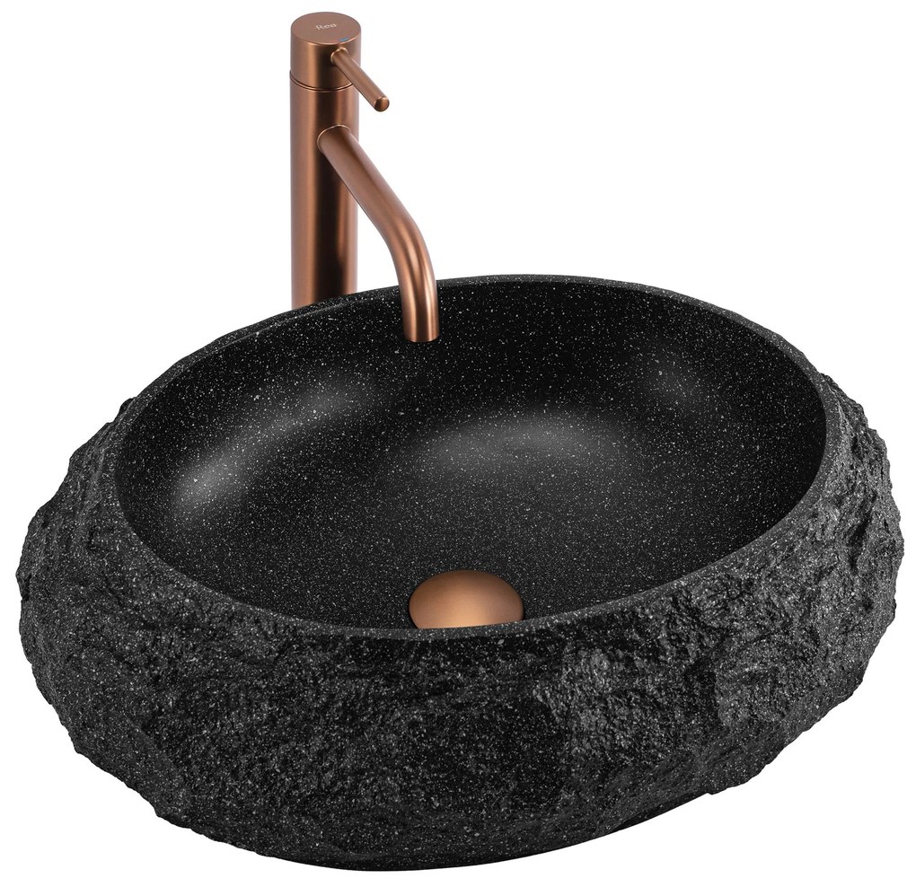 Umywalka nablatowa Rea Mika Black