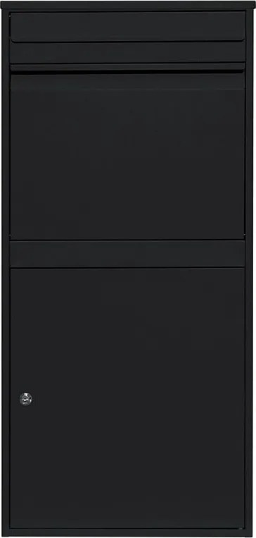 Czarna antykradzieżowa skrzynka pocztowa XL