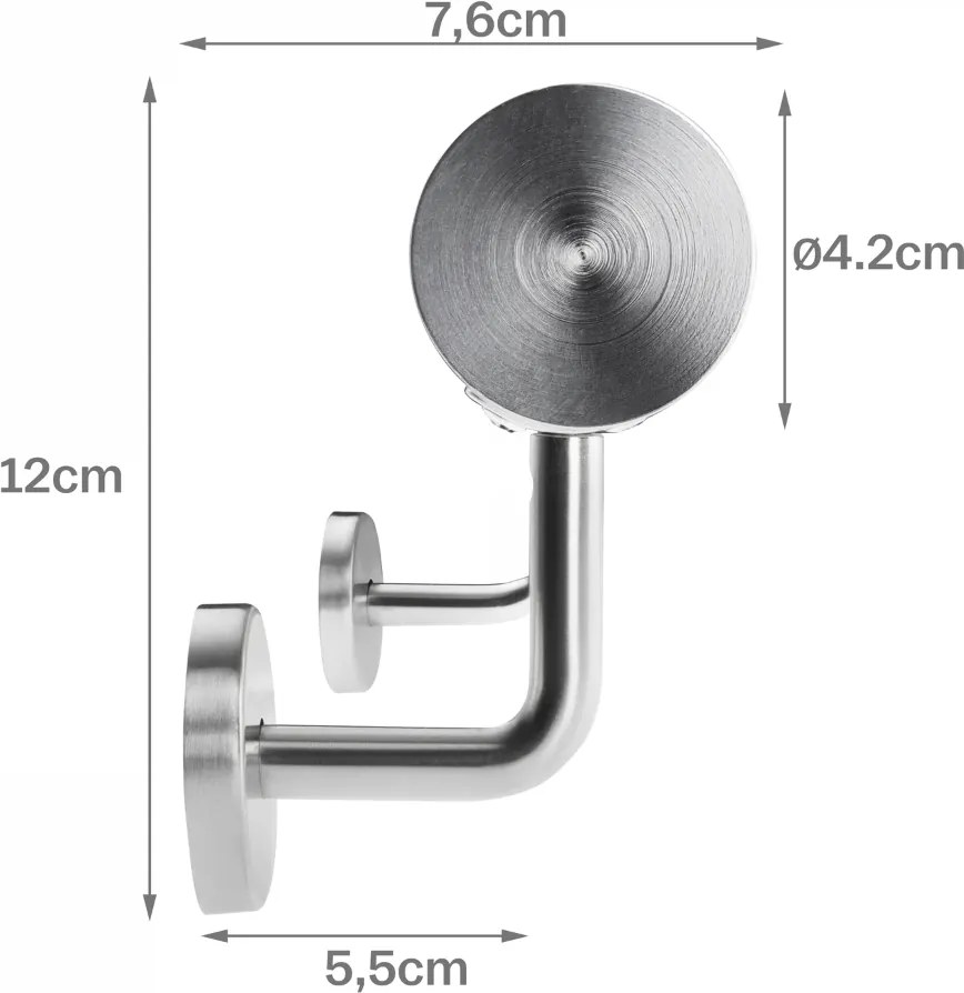 Poręcz ze stali nierdzewnej CHROME, 4,2×100cm, srebrna Monzana