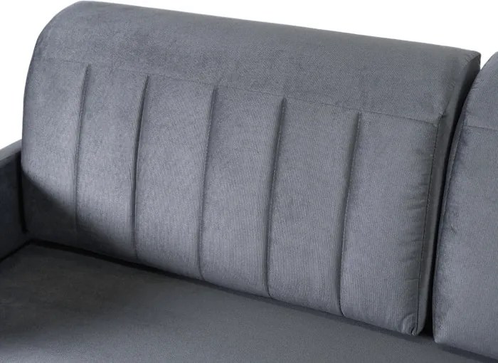 Sofa Rozkładana z Funkcją Spania LUMO Dwuosobowa Szara Nowoczesna do Salonu