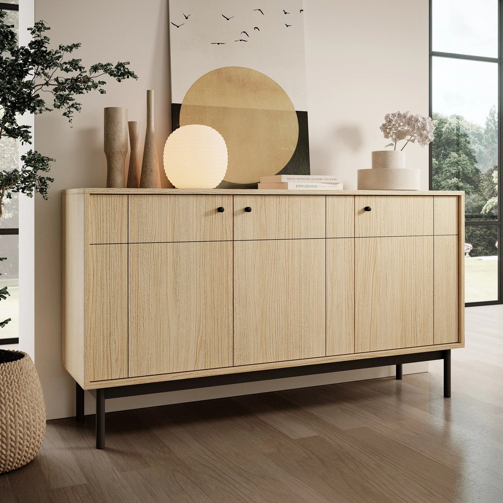 Komoda GIAPPONESE 154 cm do Salonu Sypialni Dąb