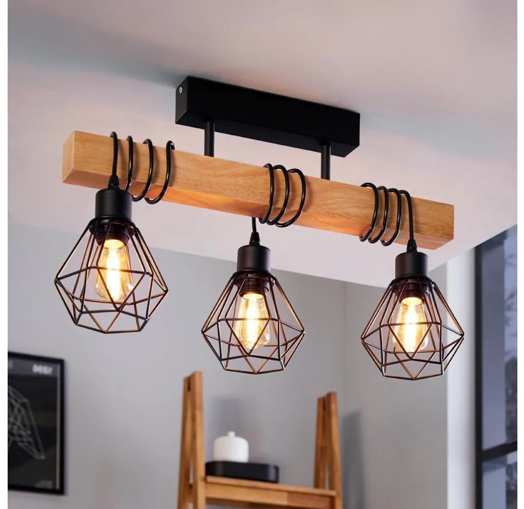 Eglo 44074 - Przysufitowy żyrandol TOWNSHEND 3xE27/60W/230V