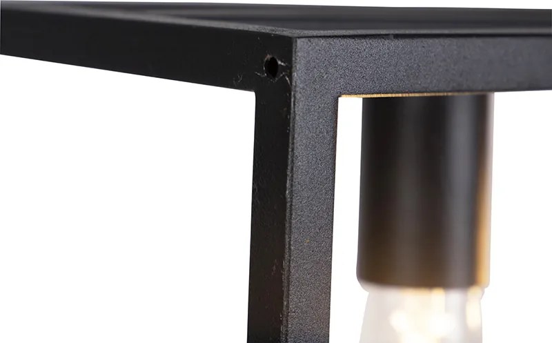 Inteligentna lampa wisząca industrialna czarna z 4 żarówkami Wi-Fi A60 - Cage