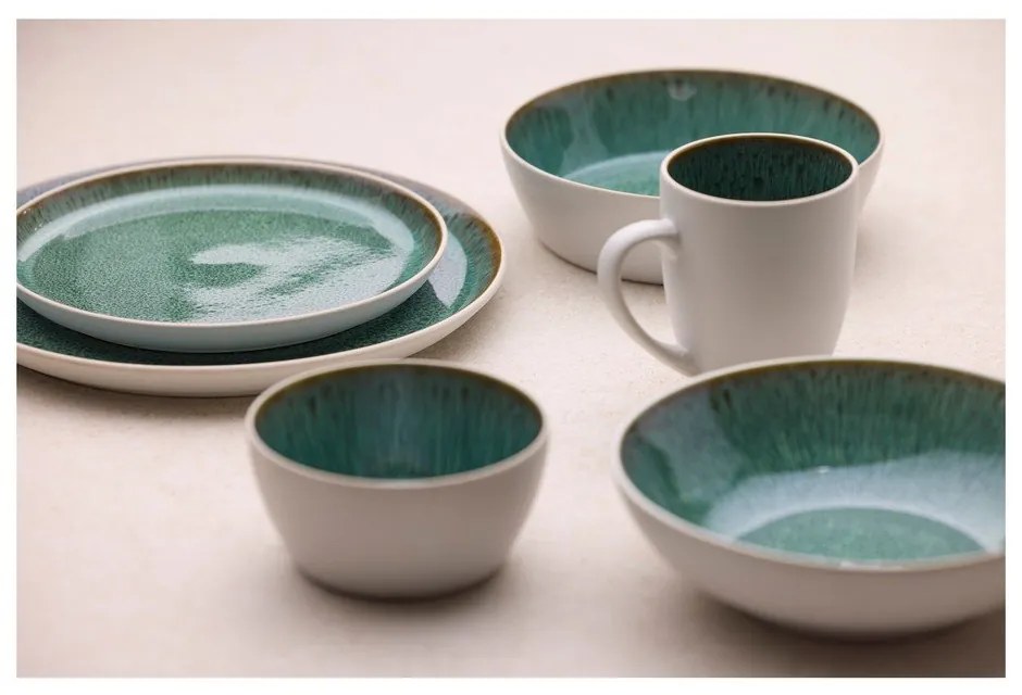 Biało-zielona kamionkowa miska 850 ml Gastro White/Green – Bitz