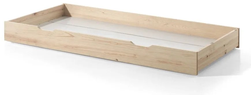 Łóżko dziecięce z litego drewna sosnowego w kształcie domku z wysuwanym łóżkiem ze schowkiem 90x200 cm DALLAS – Vipack