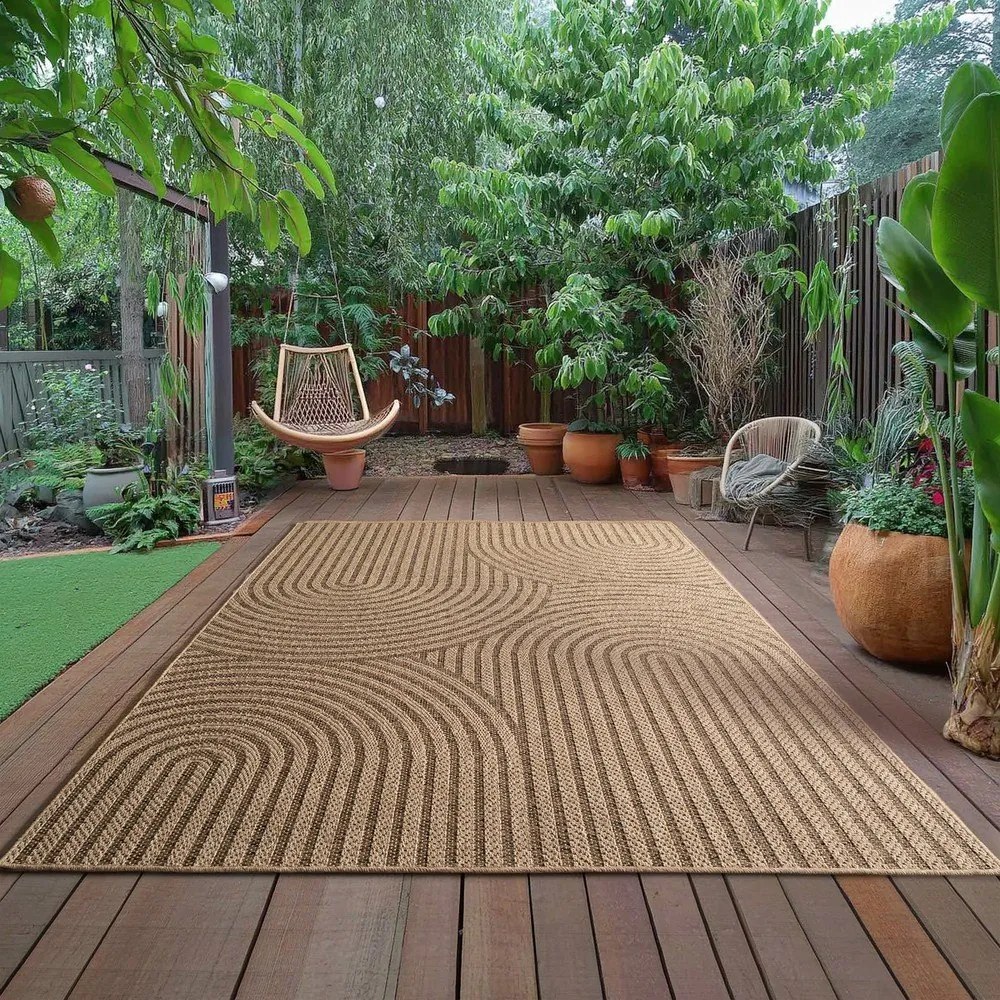 Brązowy dywan odpowiedni na zewnątrz 140x200 cm Timber 1401 – Ayyildiz Carpets