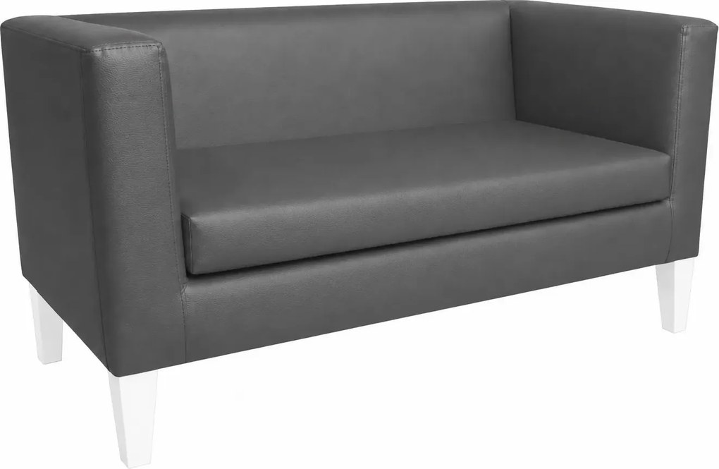 Sofa Monaco : Kolor nogi - Biała, Kolor tkaniny - EKO-SKÓRA - 23D, Typ tkaniny - Eko-skóra , Wysokość nogi - 20 cm